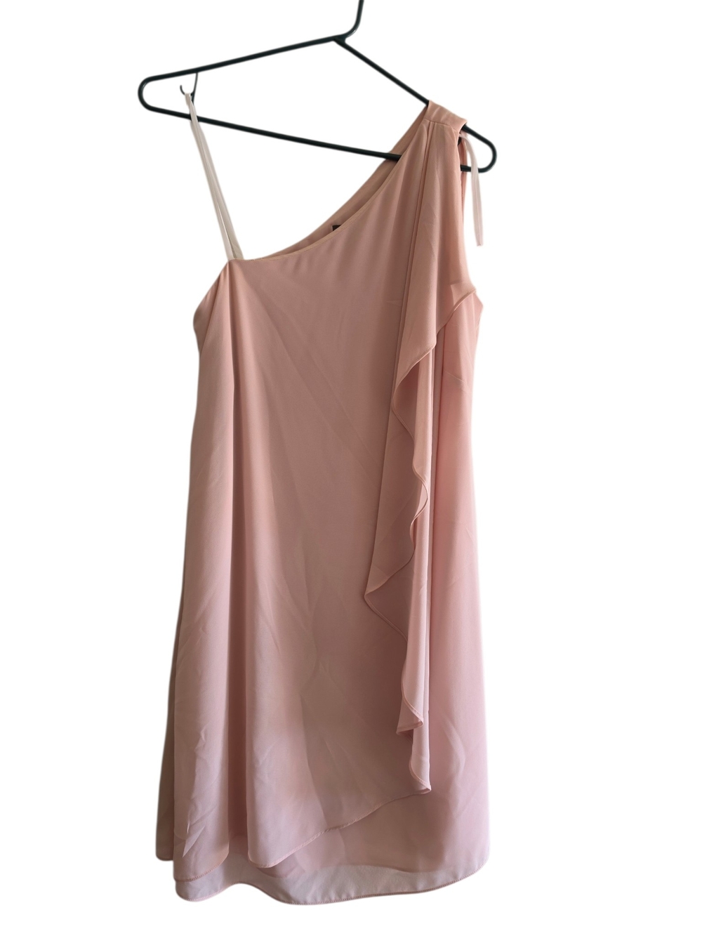 Vince Camuto One-Shoulder Ruffle Dress in Blush